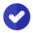 Blue Tick Confirmation Icon - Teroxlab