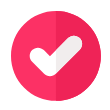 Pink Tick Confirmation Icon - Teroxlab